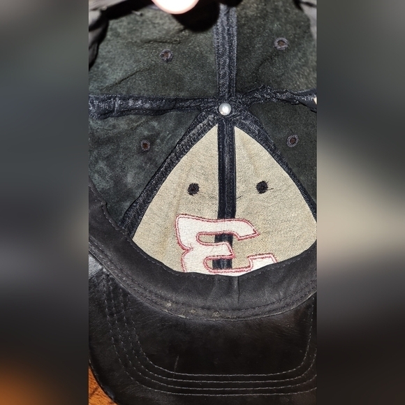 Vintage Dale Earnhardt Sr 100% LEATHER Trucker hat osfm - Picture 2 of 4